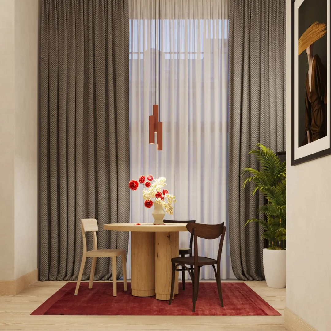 Applique murale ocre rouge dans un intérieur contemporain