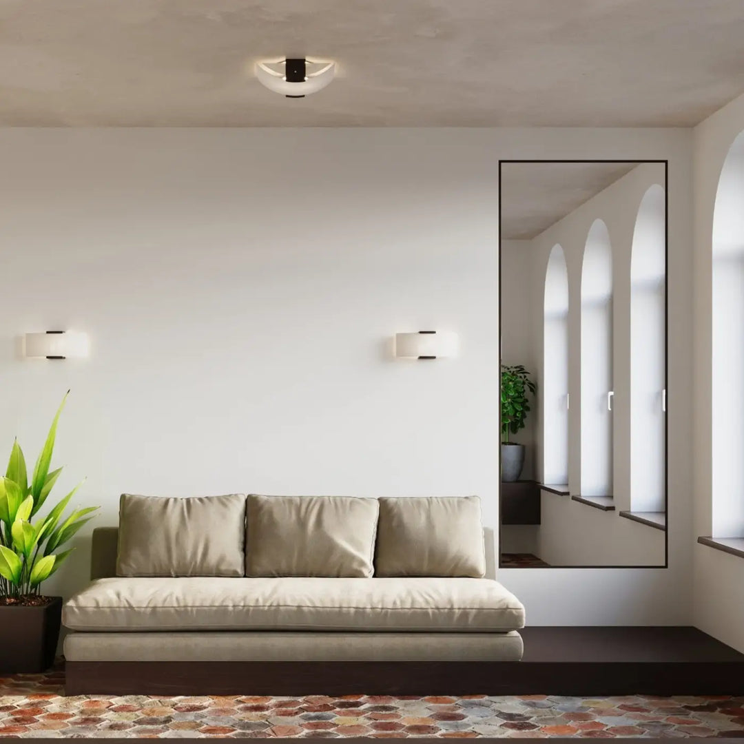 Applique Murale wengé/blanc dans un intérieur contemporain