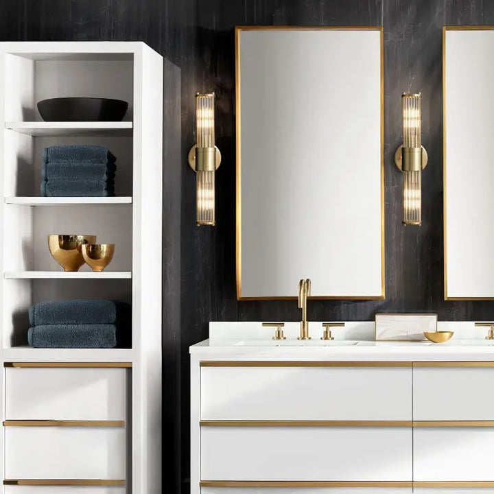 Applique Murale Verre Murano Vintage Dorée Simple ou Double