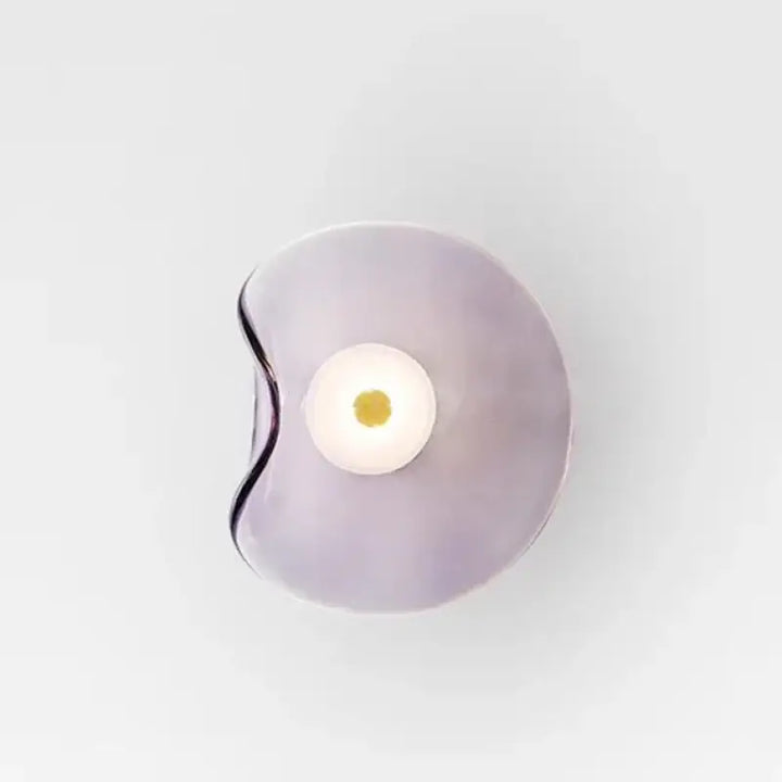 Applique Murale En Verre Organique Ambré Ou Fumé