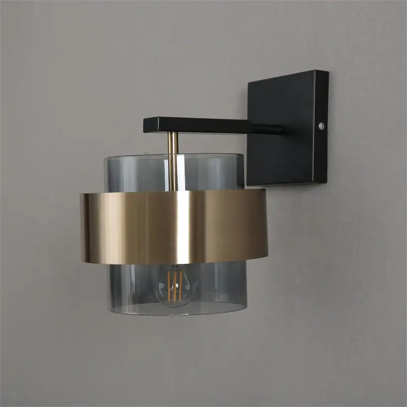 Applique murale en verre orné de laiton luxe et éclatant