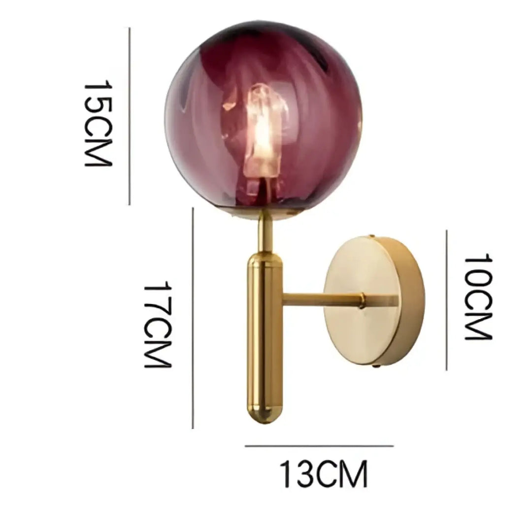 Applique murale en verre transparent design moderne