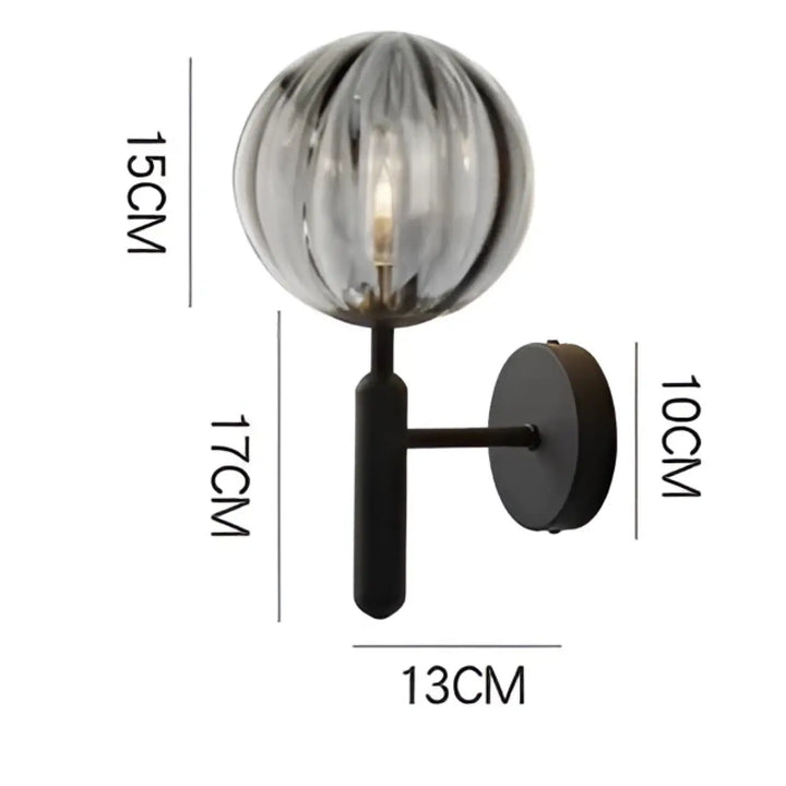 Applique murale en verre transparent design moderne