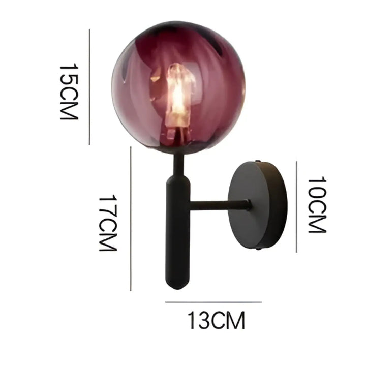 Applique murale en verre transparent design moderne