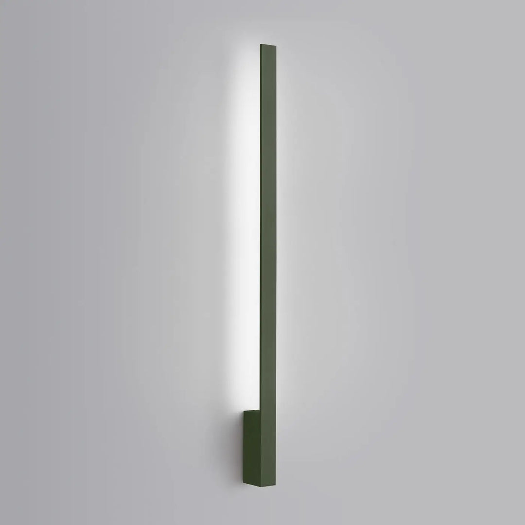 Applique murale lahti 90 led vert olive moderne rectangulaire design minimaliste pour éclairage intérieur