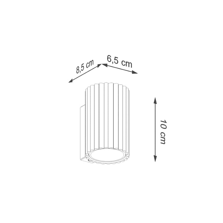 Applique murale karbon 10 vert olive avec design minimaliste et ampoules gu10 interchangeables pour extérieur