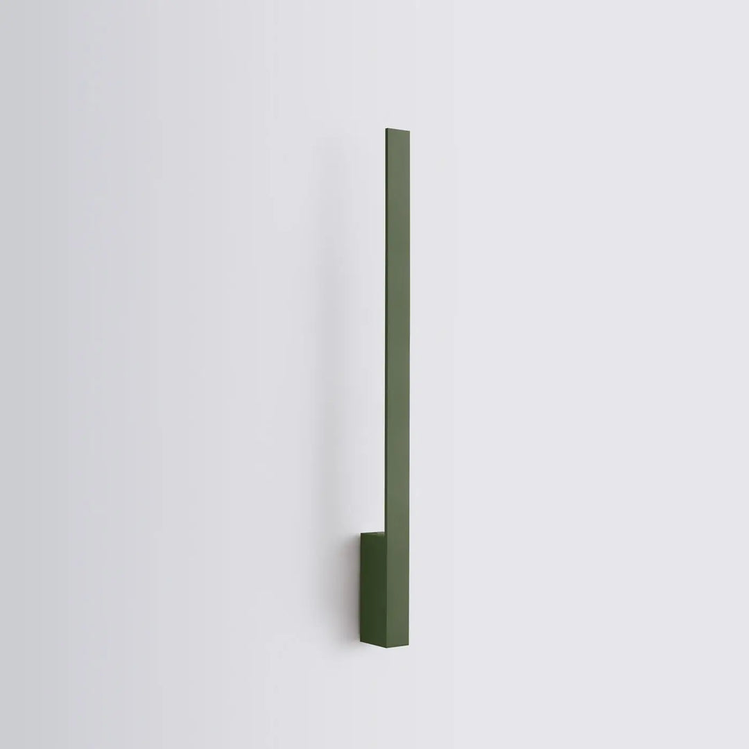 Applique murale lahti 70 led vert olive avec design minimaliste rectangulaire pour un éclairage moderne intérieur