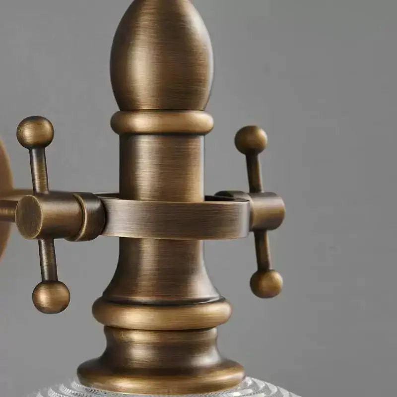 Applique murale vintage verre et laiton design élégant