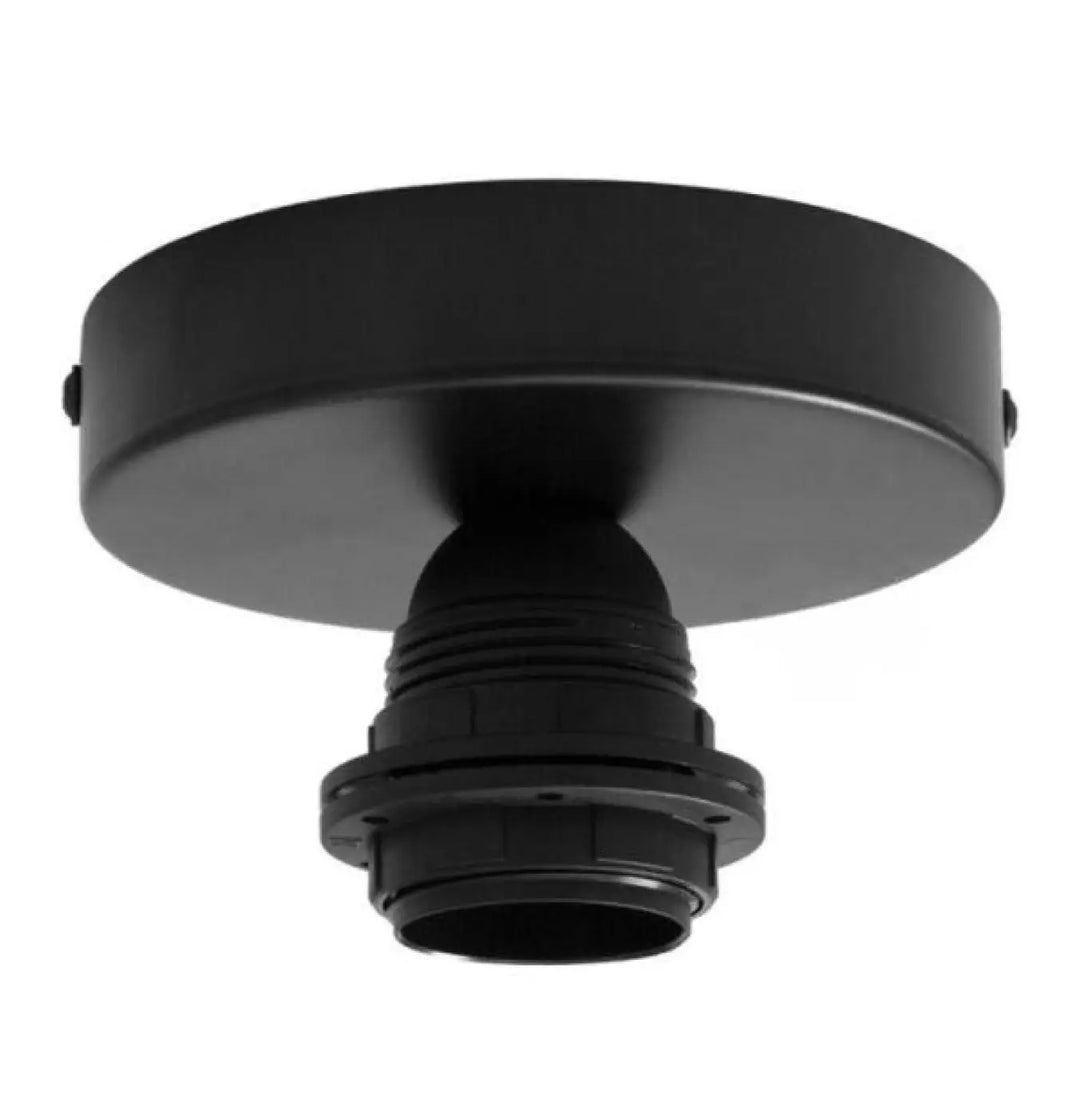 Black matte l’applique murale pianumayö with circular base and threaded neck made of bois fsc