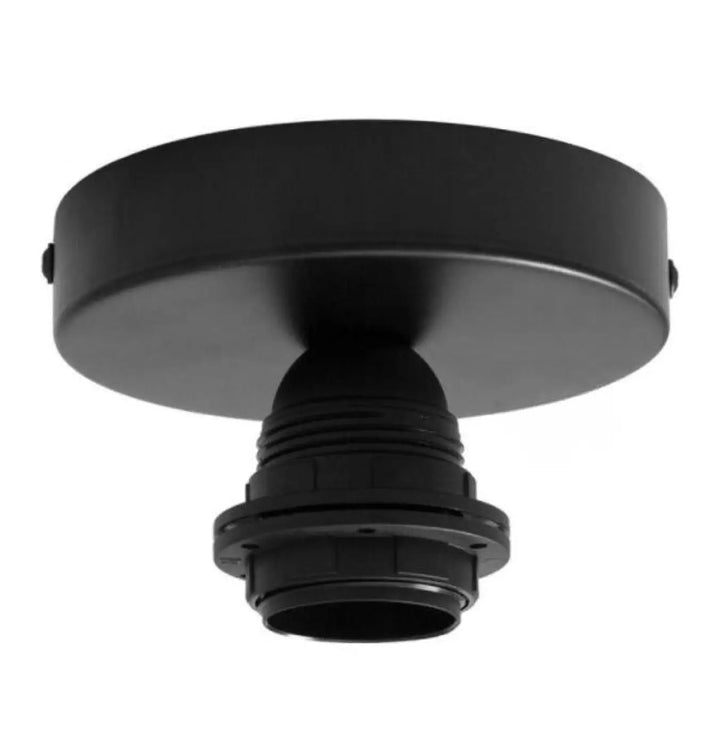 Black matte l’applique murale pianumayö with circular base and threaded neck made of bois fsc