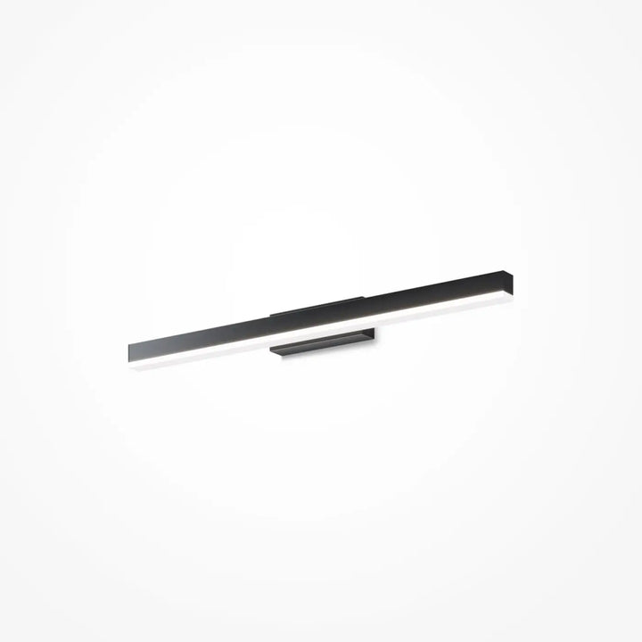 Applique murale fichte en aluminium noir au profilé fin au-dessus d’un mur avec design led moderne et minimaliste
