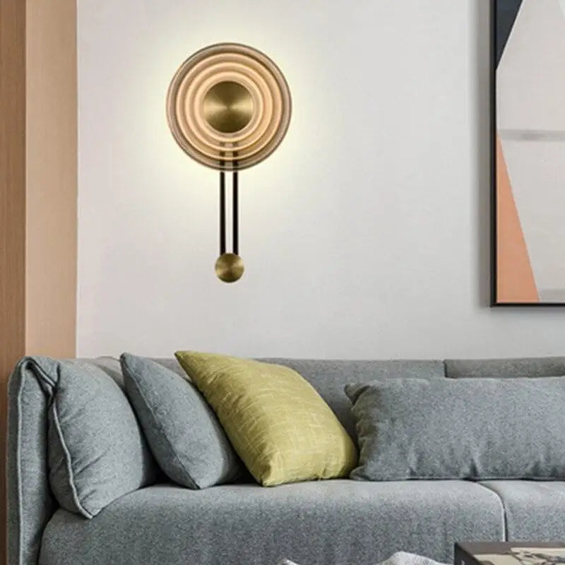 Appliques Murales Rétro au Design Circulaire en Aluminium