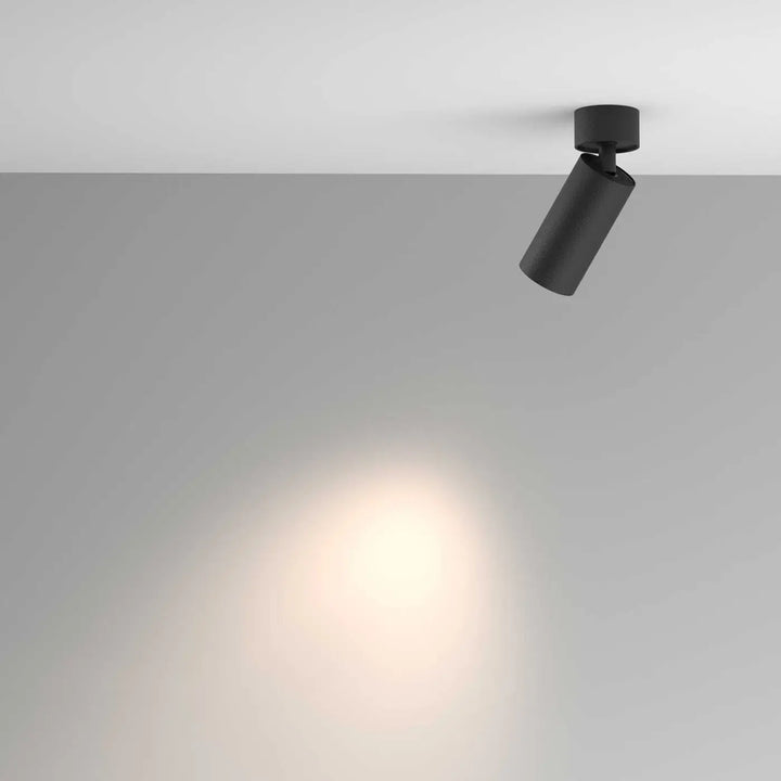Spot orientable saillie orientable noir mat en aluminium pour ampoule gu10 design moderne mural artisan