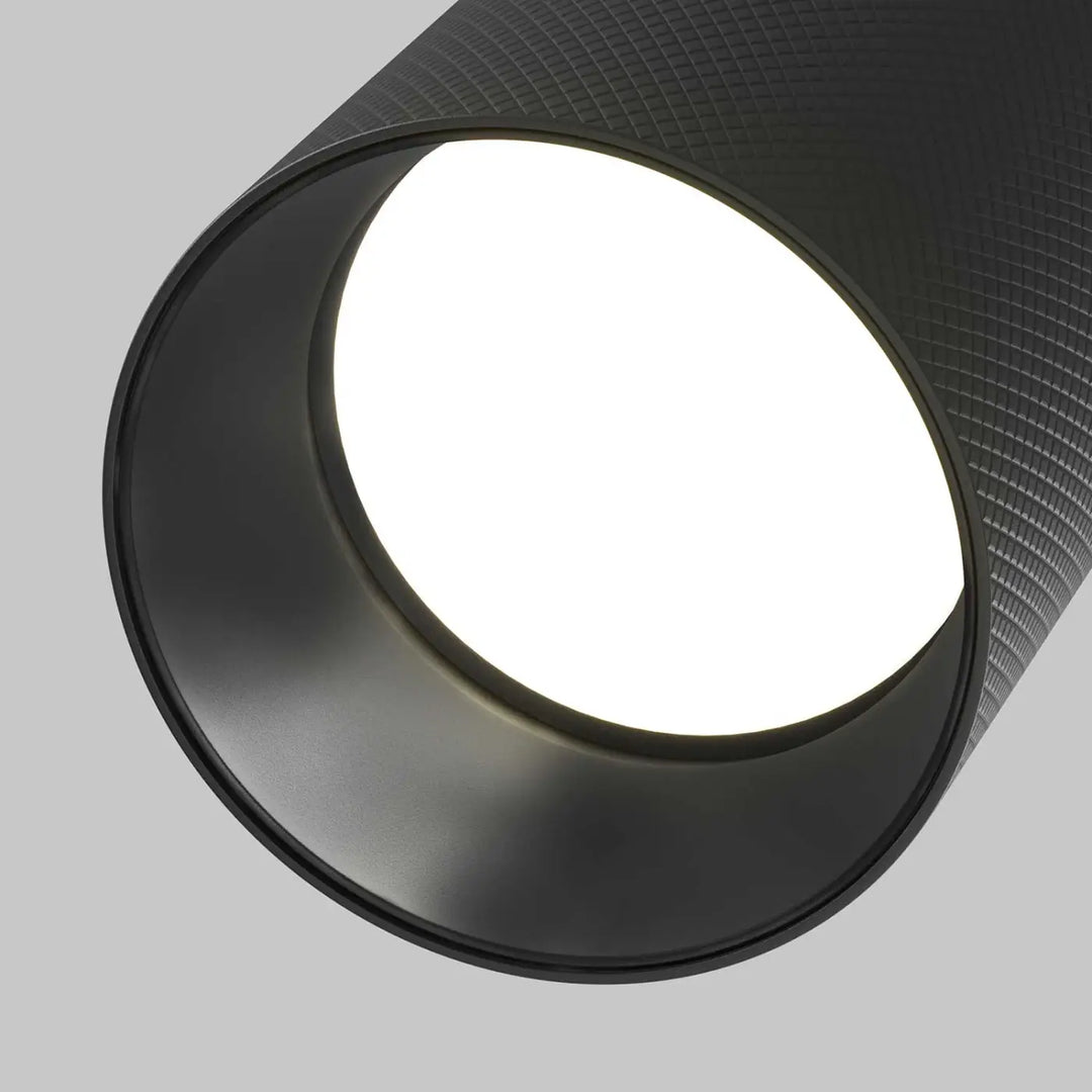 Artisan spot orientable en applique noir mat avec spot orientable et ampoule gu10 brillant circulaire