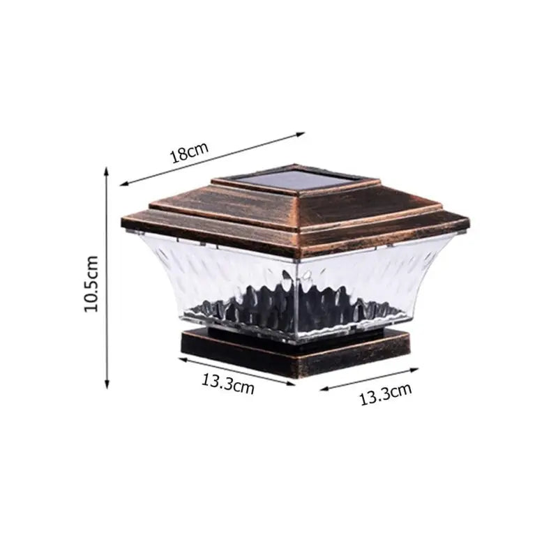 Borne Luminaire Extérieur Noire Solaire