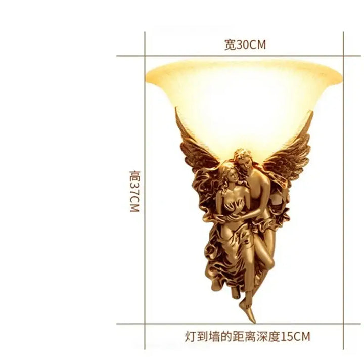 Applique classique dorée style ange et amour élégante