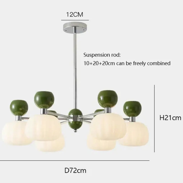 Suspension têtes moderne vert design écologique élan