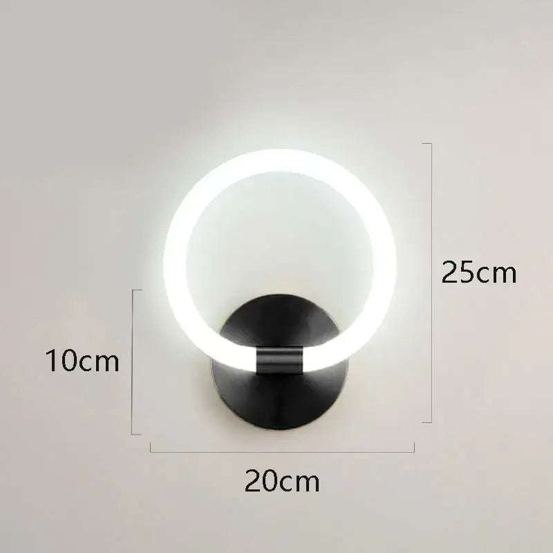 Applique murale design contemporain avec anneau lumineux