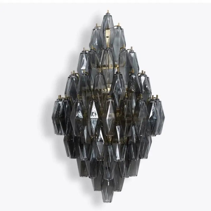 Applique murale contemporaine en verre design géométrique