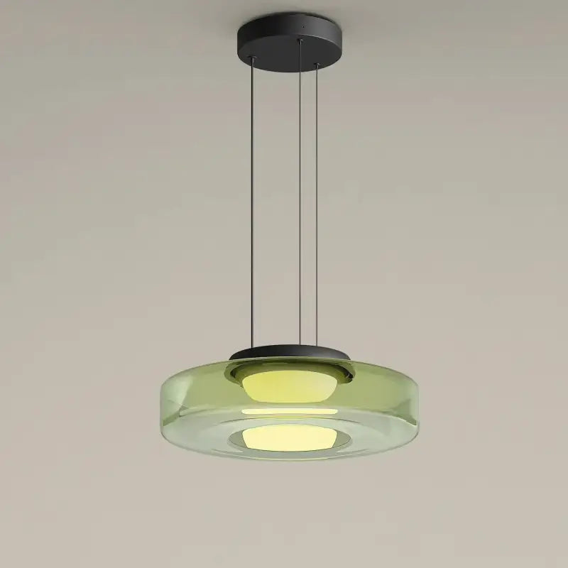 Suspension luminaire design moderne métal et verre clair