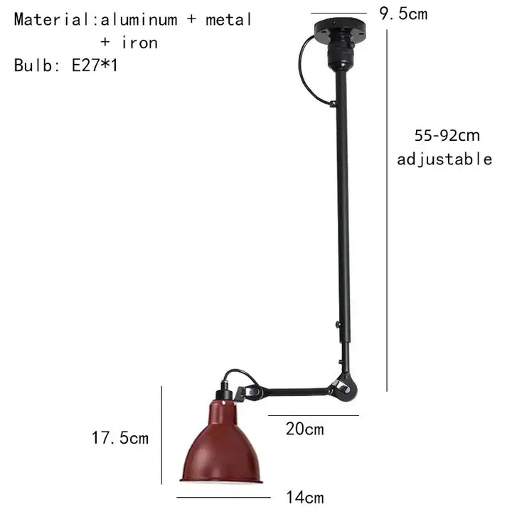 Suspension vintage en céramique et détail cuivre style rétro