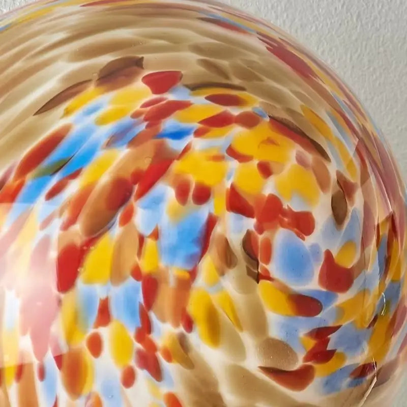 Plafonnier design en verre artistique multicolore