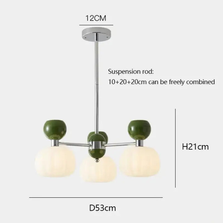 Suspension têtes moderne vert design écologique élan