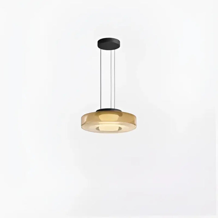 Suspension luminaire design moderne métal et verre clair