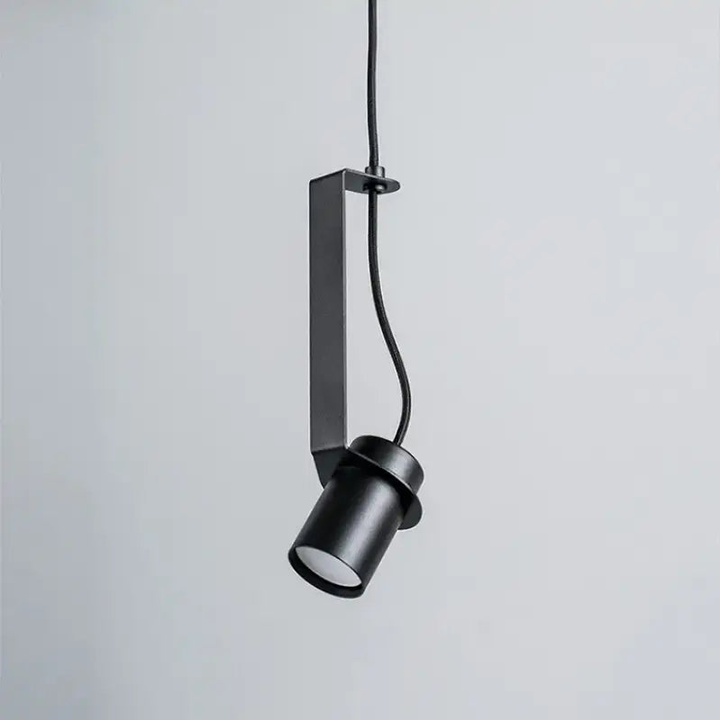 Suspension cylindrique noire minimaliste moderne chic