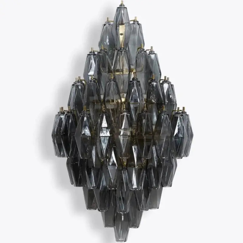 Applique murale contemporaine en verre design géométrique