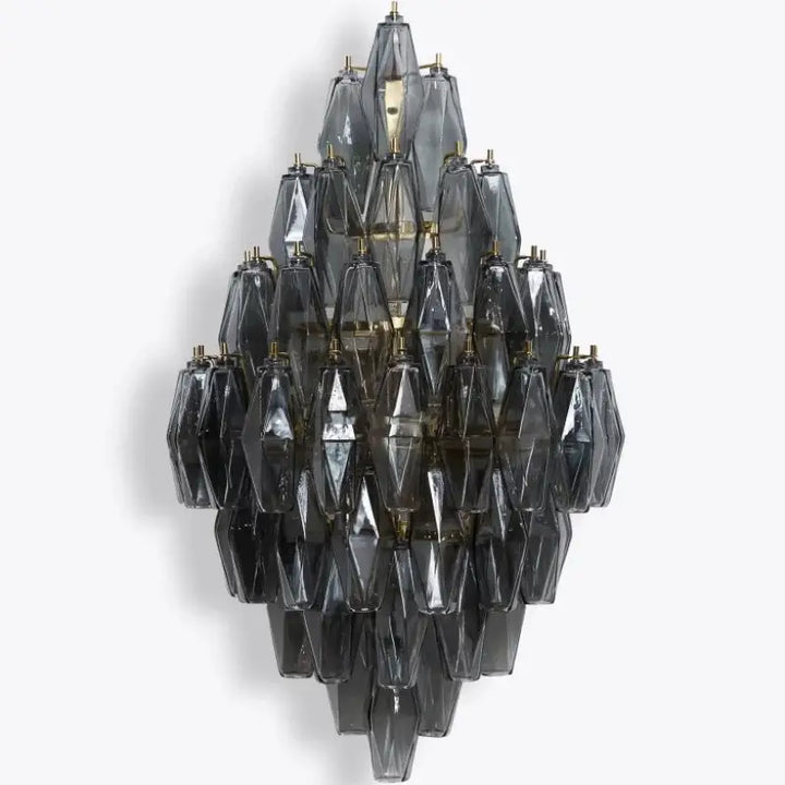 Applique murale contemporaine en verre design géométrique