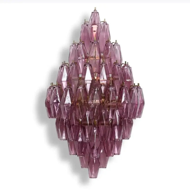 Applique murale contemporaine en verre design géométrique