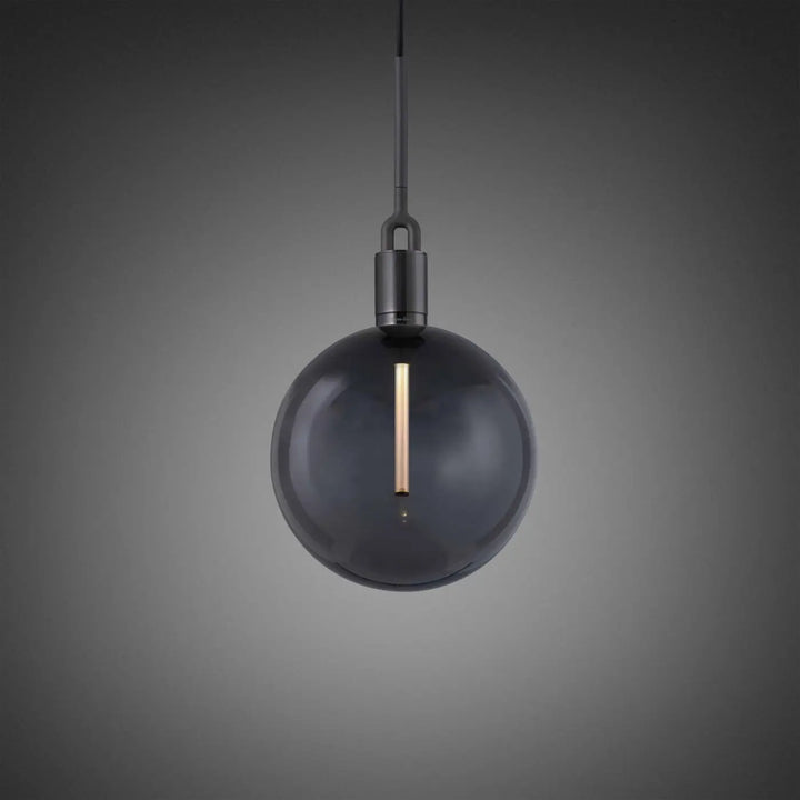 Globe de rechange Forked Large en verre fumé #couleur_gris