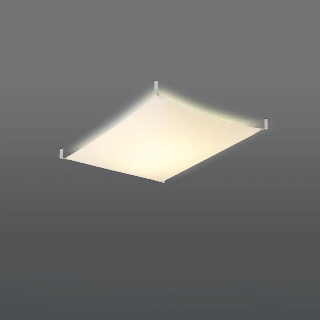 Luminaire plafonnier blanc allumé