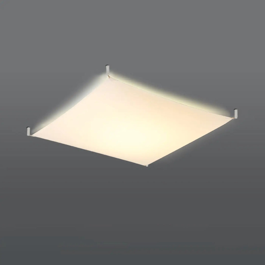 Luminaire plafonnier blanc allumé