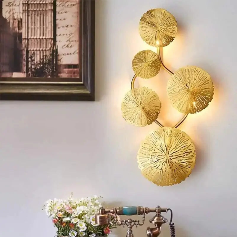 Grande Applique Murale Originale Aluminium Pétales