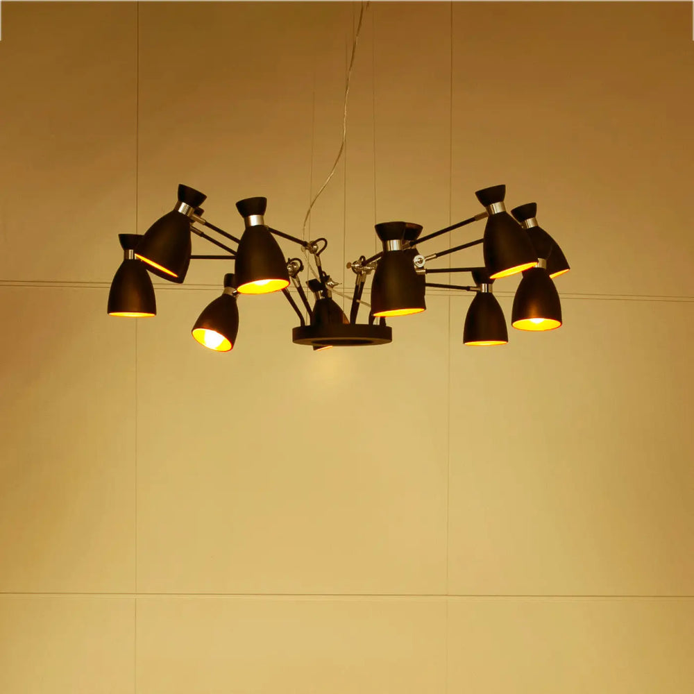 Suspension Retro 12L noire de Faro Barcelona en situation