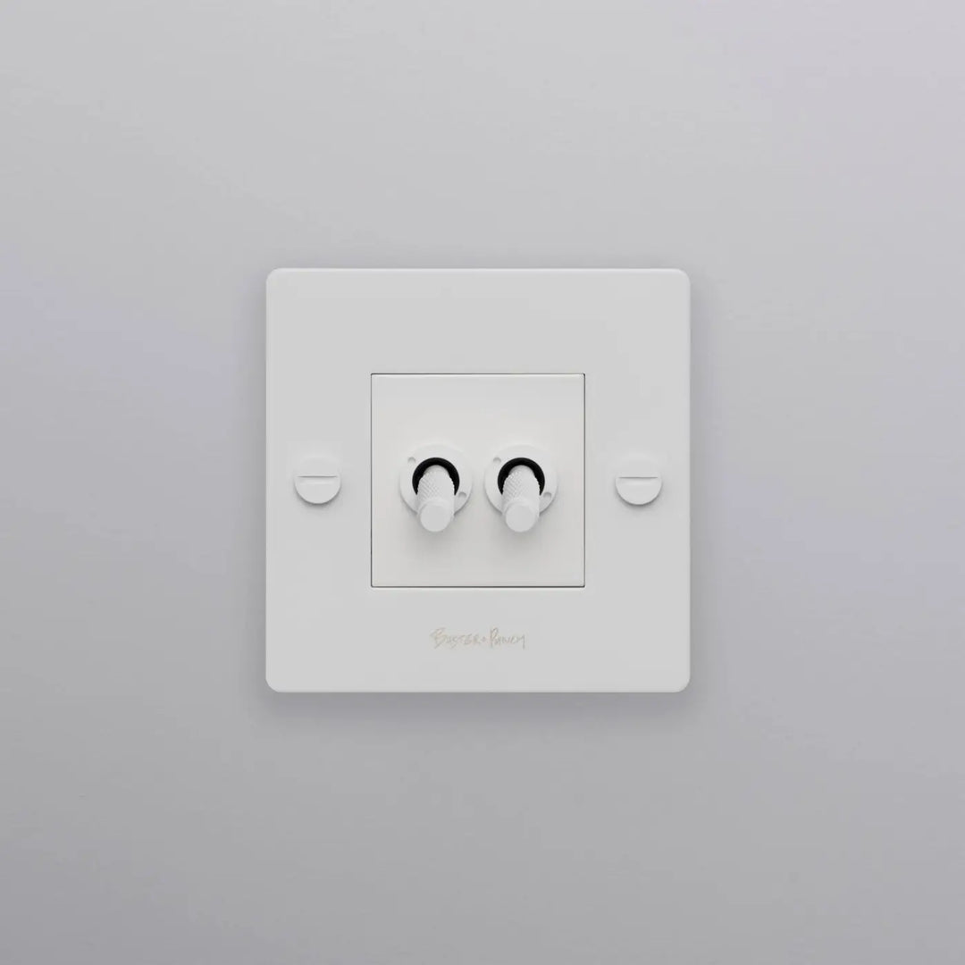 Interrupteur à levier Double Toggle blanc #couleur_blanc