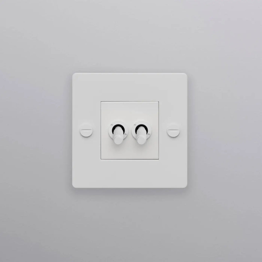 Interrupteur à levier Double Toggle sans logo blanc #couleur_blanc