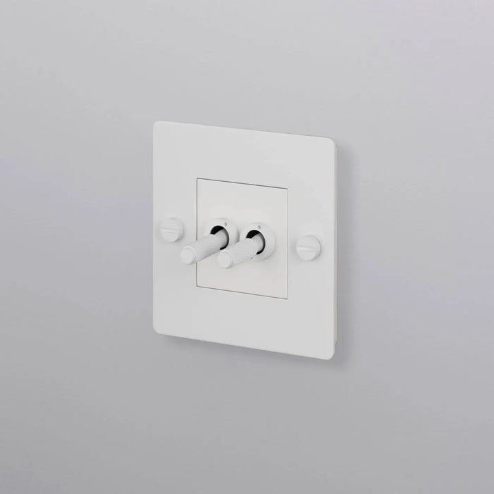 Interrupteur à levier Double Toggle sans logo blanc #couleur_blanc