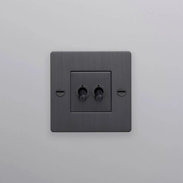 Interrupteur à levier Double Toggle sans logo bronze fumé #couleur_gris