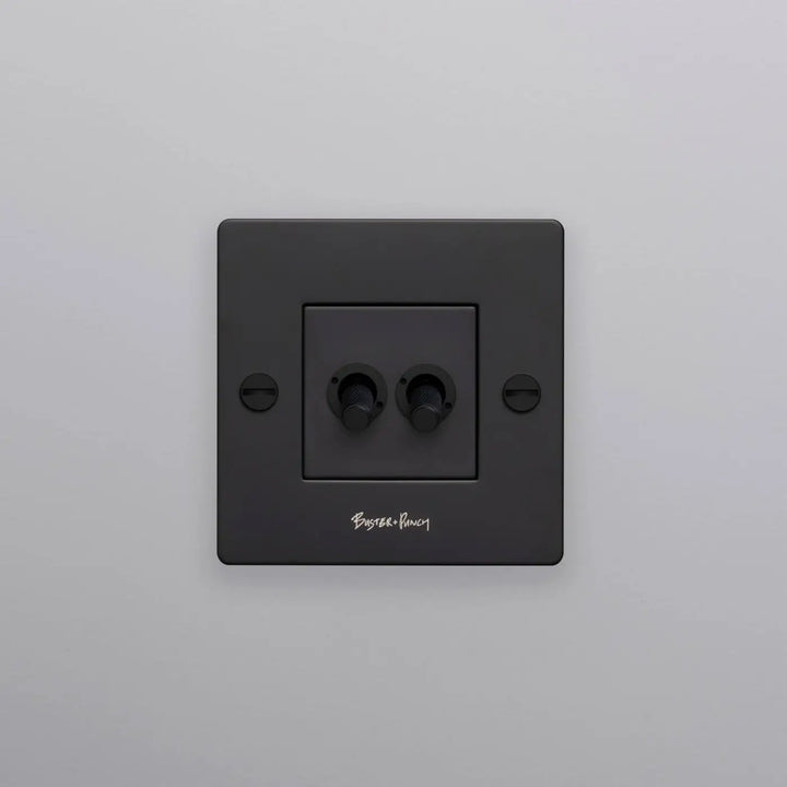Interrupteur à levier Double Toggle noir #couleur_noir