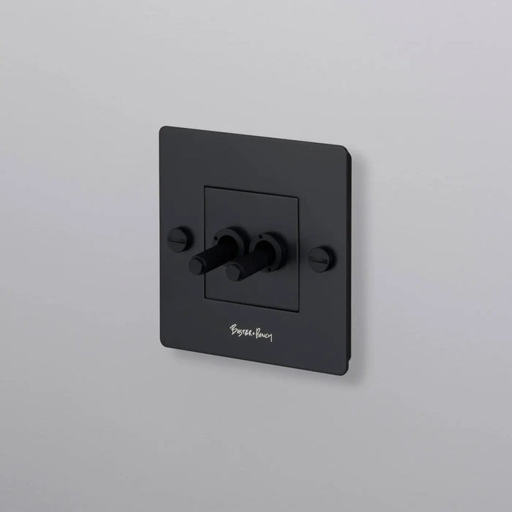Interrupteur à levier Double Toggle noir #couleur_noir