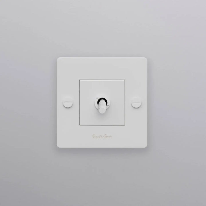 Interrupteur à levier Toggle à gravure quadrillée blanc #couleur_blanc