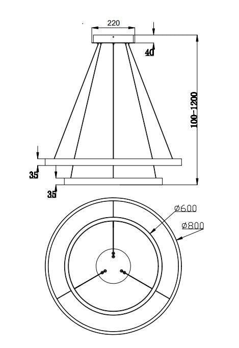 Schéma d'installation du luminaire