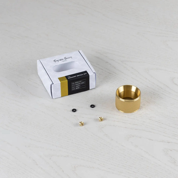 Kit de détails Exhaust finition laiton déballé #couleur_dor