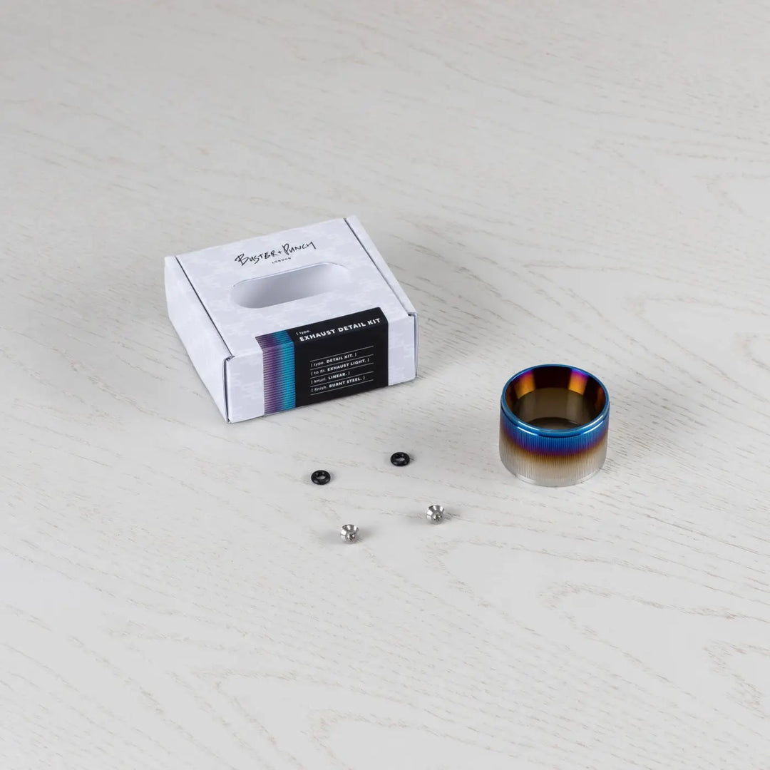 Kit de détails Exhaust finition acier brûlé déballé #couleur_multicolore