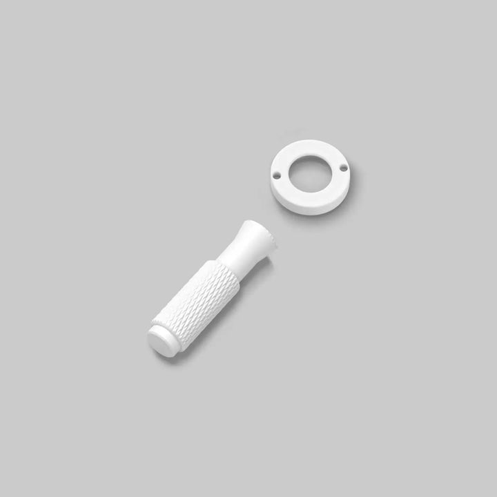 Kit de finition pour interrupteur à gravure quadrillée blanc #couleur_blanc