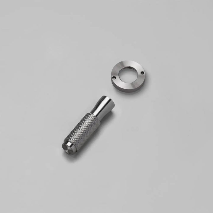 Kit de finition pour interrupteur à gravure quadrillée, finition acier #couleur_argent