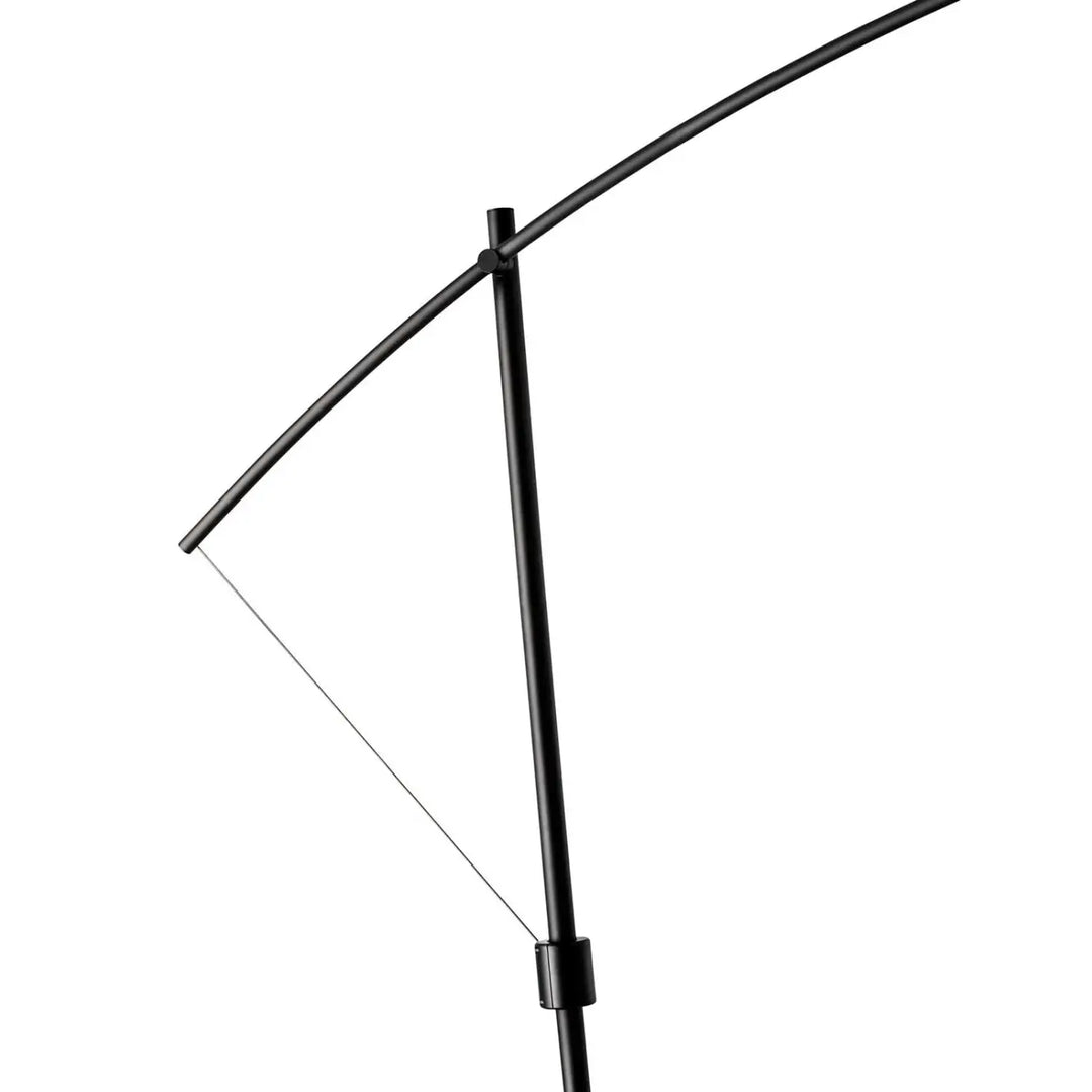 Détail du lampadaire Noway noir en acier